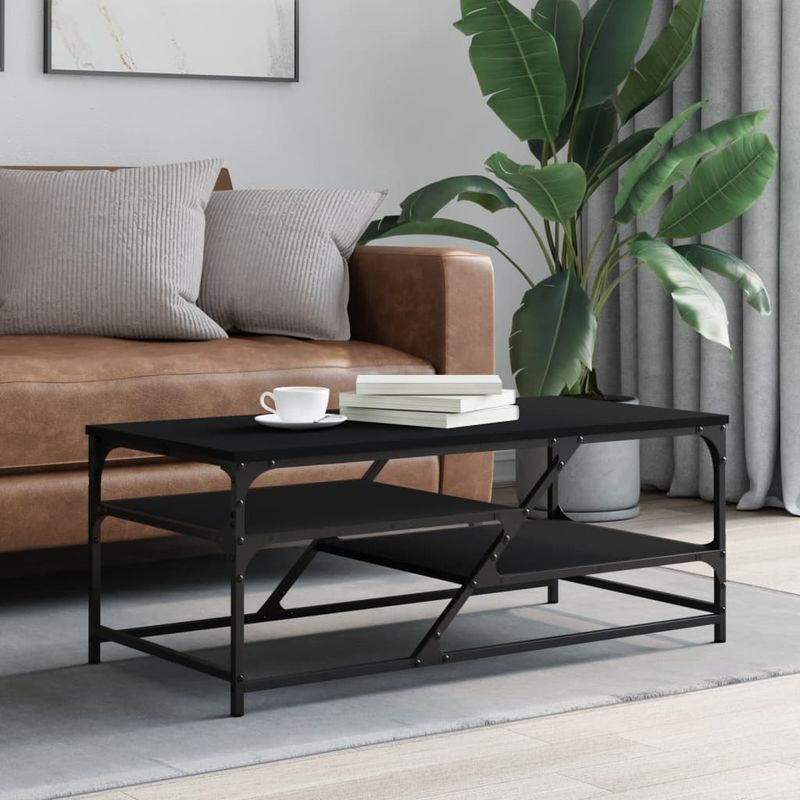 Casa si Gradina - Mobilier - Mese si birouri - Masute de cafea - Masuta de cafea, negru, 100x49x40 cm, lemn compozit - Infinity.ro