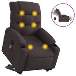 Ingrijire personala si Cosmetice - Sanatate si wellness - Articole wellness - Fotolii de masaj - Fotoliu electric masaj rabatabil cu ridicare maro inchis textil - Infinity.ro