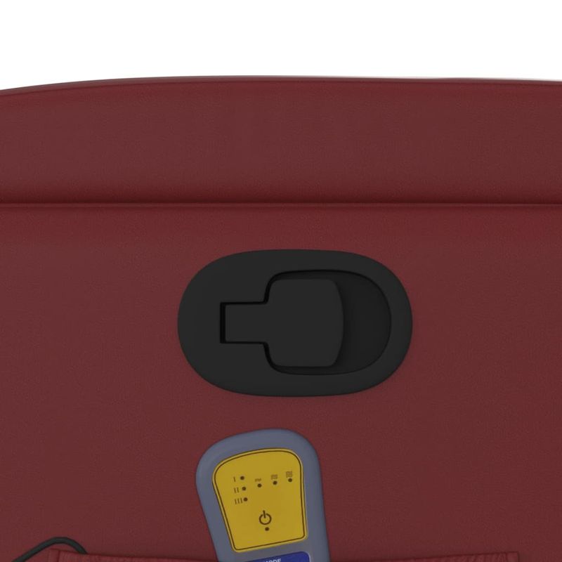 Casa si Gradina - Mobilier - Scaune si fotolii - Fotolii - Fotoliu de masaj rabatabil, rosu vin, piele ecologica - Infinity.ro