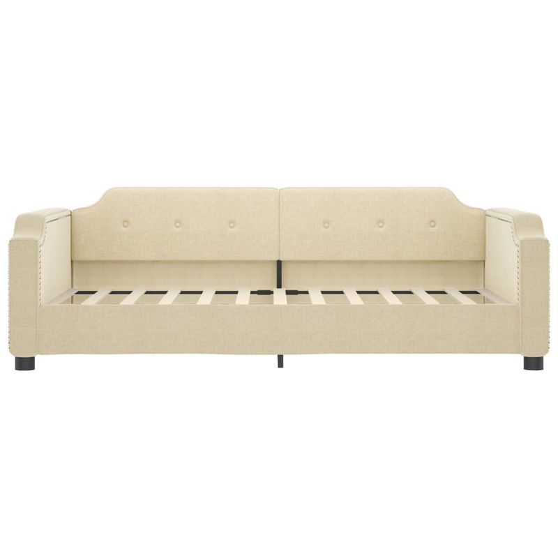 Casa si Gradina - Mobilier - Paturi si accesorii - Paturi - Pat de zi cu extensie si sertare, crem, 90x200 cm, textil - Infinity.ro