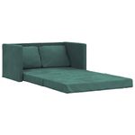 Casa si Gradina - Mobilier - Canapele si coltare - Canapele - Canapea extensibila de podea 2 in 1, verde inchis, 122x204x55cm - Infinity.ro