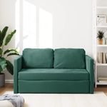Casa si Gradina - Mobilier - Canapele si coltare - Canapele - Canapea extensibila de podea 2 in 1, verde inchis, 122x204x55cm - Infinity.ro