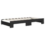 Casa si Gradina - Mobilier - Paturi si accesorii - Paturi - Pat de zi cu extensie si saltele, negru, 90x190 cm, textil - Infinity.ro