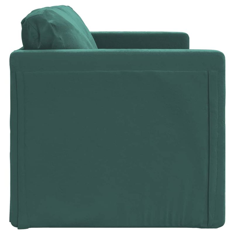 Casa si Gradina - Mobilier - Canapele si coltare - Canapele - Canapea extensibila de podea 2 in 1, verde inchis, 122x204x55cm - Infinity.ro