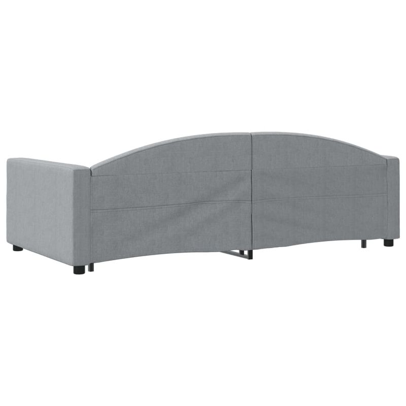Casa si Gradina - Mobilier - Paturi si accesorii - Paturi - Pat de zi cu extensie si sertare, gri deschis 100x200 cm textil - Infinity.ro