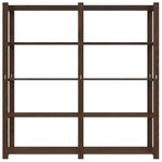 Casa si Gradina - Mobilier - Biblioteci si rafturi - Rafturi - Suport depozitare 5 niveluri maro 170x38x170 cm lemn masiv pin - Infinity.ro