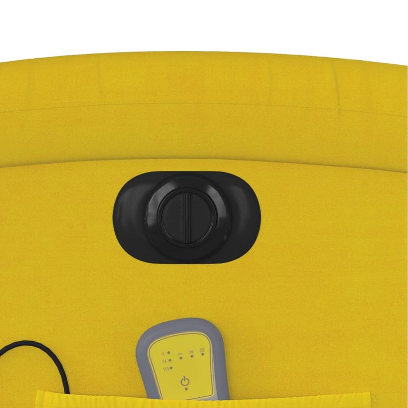 Ingrijire personala si Cosmetice - Sanatate si wellness - Articole wellness - Fotolii de masaj - Fotoliu de masaj electric rabatabil cu ridicare galben, catifea - Infinity.ro