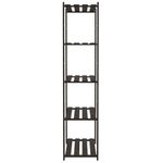 Casa si Gradina - Mobilier - Biblioteci si rafturi - Rafturi - Suport depozitare 5 niveluri negru 80x38x170 cm lemn masiv pin - Infinity.ro