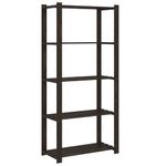Casa si Gradina - Mobilier - Biblioteci si rafturi - Rafturi - Suport depozitare 5 niveluri negru 80x38x170 cm lemn masiv pin - Infinity.ro