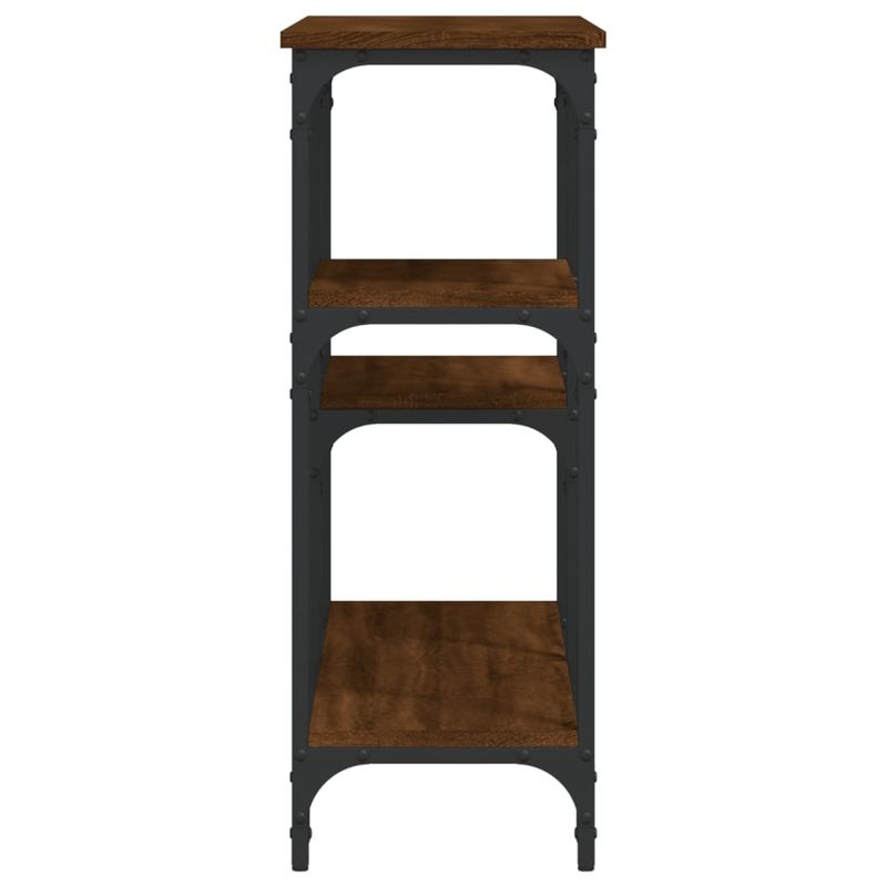 Casa si Gradina - Mobilier - Comode si corpuri - Console - Masuta consola, stejar maro, 102x29x75 cm, lemn prelucrat - Infinity.ro