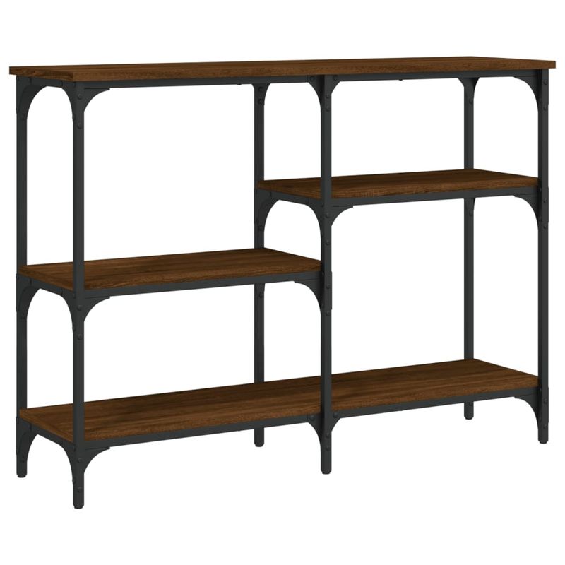 Casa si Gradina - Mobilier - Comode si corpuri - Console - Masuta consola, stejar maro, 102x29x75 cm, lemn prelucrat - Infinity.ro