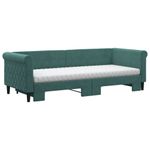 Casa si Gradina - Mobilier - Paturi si accesorii - Paturi - Pat de zi cu extensie si saltele verde inchis 80x200 cm catifea - Infinity.ro
