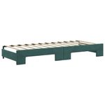 Casa si Gradina - Mobilier - Paturi si accesorii - Paturi - Pat de zi cu extensie si saltele verde inchis 80x200 cm catifea - Infinity.ro