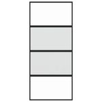 Casa si Gradina - Constructii - Usi interior, exterior si garaj - Usi garaj - Usa glisanta, negru, 90x205 cm, sticla securizata si aluminiu - Infinity.ro