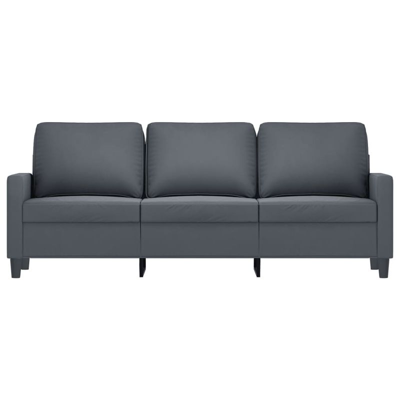 Casa si Gradina - Mobilier - Canapele si coltare - Canapele - Canapea cu 3 locuri, gri inchis, 180 cm, material catifea - Infinity.ro