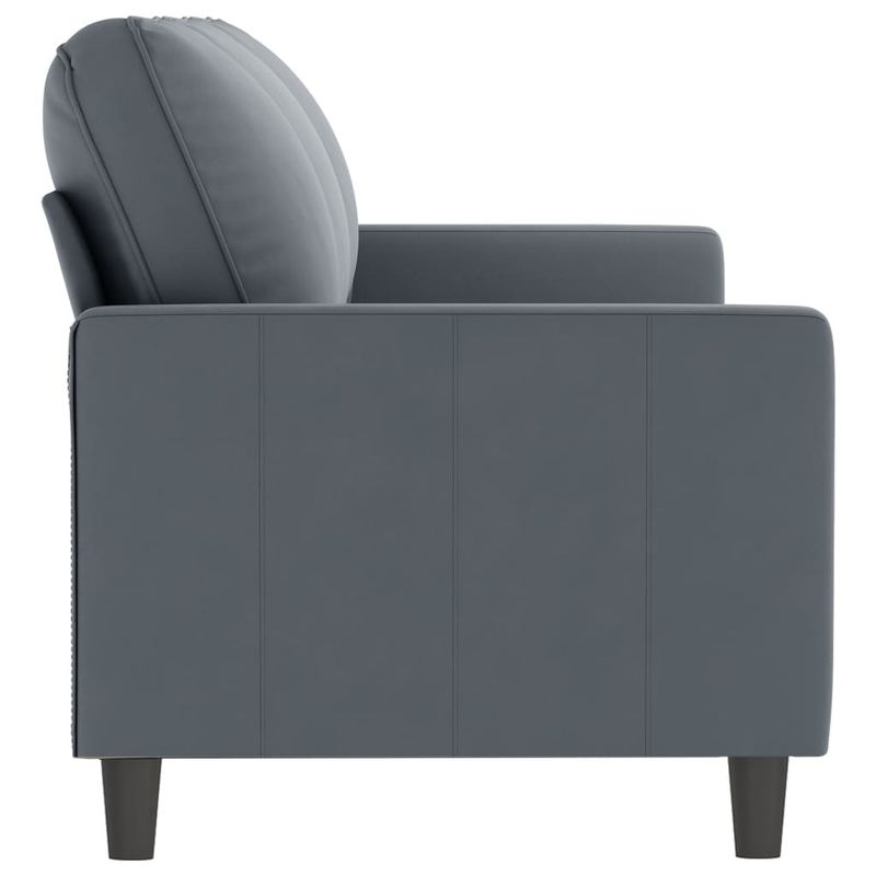 Casa si Gradina - Mobilier - Canapele si coltare - Canapele - Canapea cu 3 locuri, gri inchis, 180 cm, material catifea - Infinity.ro