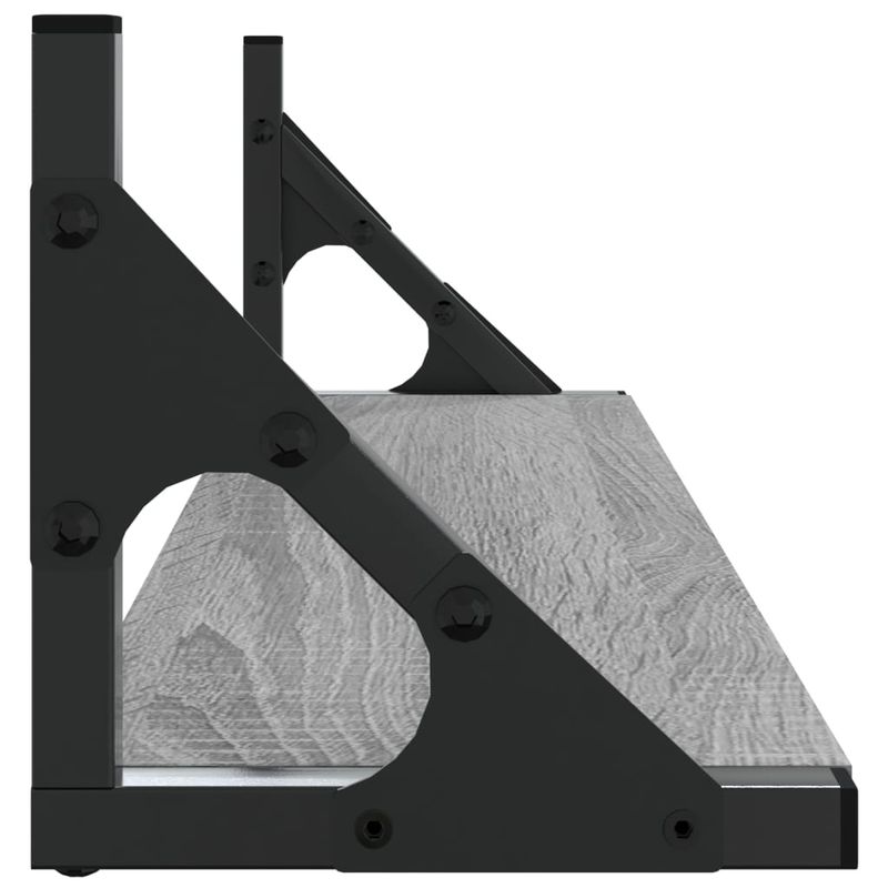 Casa si Gradina - Mobilier - Biblioteci si rafturi - Rafturi - Rafturi de perete, 2 buc., sonoma gri, 60x15x15,5 cm - Infinity.ro