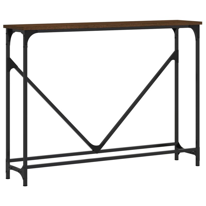 Casa si Gradina - Mobilier - Comode si corpuri - Console - Masuta consola, stejar maro, 102x22,5x75 cm, lemn prelucrat - Infinity.ro