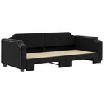 Casa si Gradina - Mobilier - Paturi si accesorii - Paturi - Pat de zi cu extensie, negru, 90x200 cm, textil - Infinity.ro