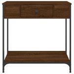 Casa si Gradina - Mobilier - Comode si corpuri - Console - Masa consola, stejar maro, 75x34,5x75 cm, lemn prelucrat - Infinity.ro