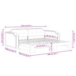 Casa si Gradina - Mobilier - Paturi si accesorii - Paturi - Pat de zi cu extensie, negru, 90x200 cm, textil - Infinity.ro
