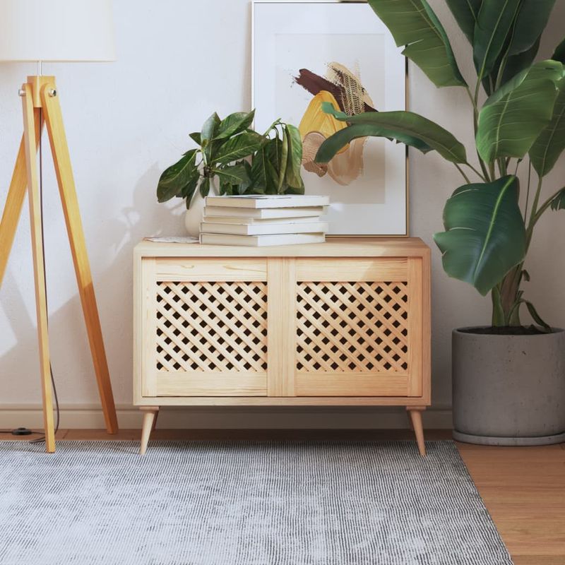 Casa si Gradina - Mobilier - Dulapuri si sifoniere - Dulapuri - Usi de dulap cu zabrele 2 buc. 39,5x39,5 cm lemn masiv de pin - Infinity.ro