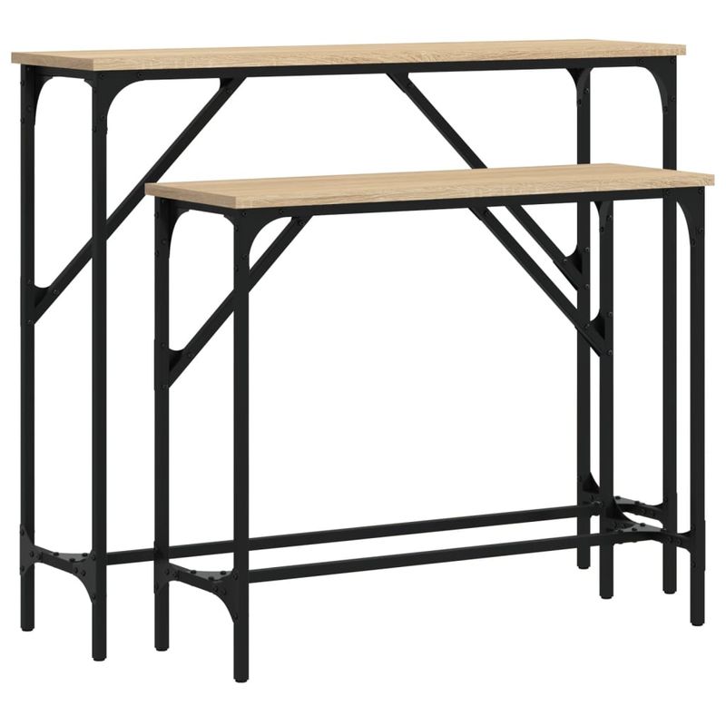 Casa si Gradina - Mobilier - Mese si birouri - Mese living - Masute console, 2 buc., stejar sonoma, lemn compozit - Infinity.ro