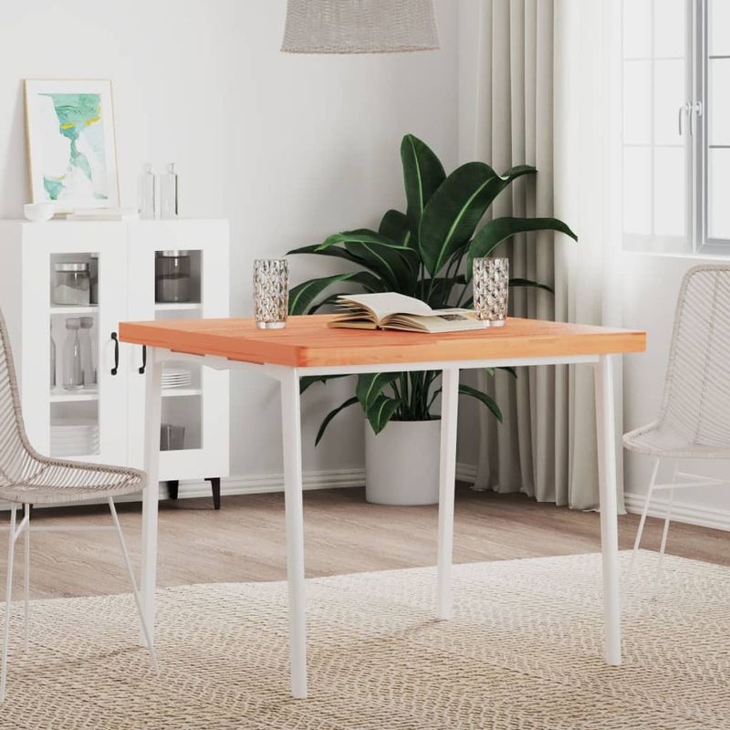 Casa si Gradina - Mobilier - Feronerie si accesorii mobila - Blat de masa patrat, 80x80x4 cm, lemn masiv de fag, maro - Infinity.ro