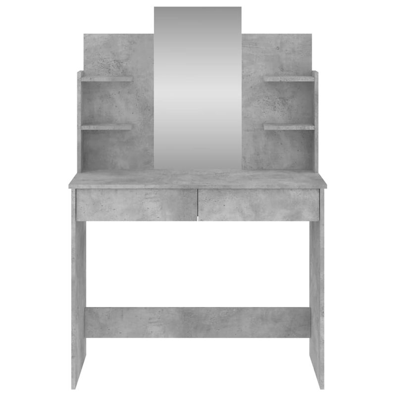 Casa si Gradina - Mobilier - Comode si corpuri - Masute de toaleta - Masa de toaleta cu oglinda, gri beton, 96x39x142 cm - Infinity.ro
