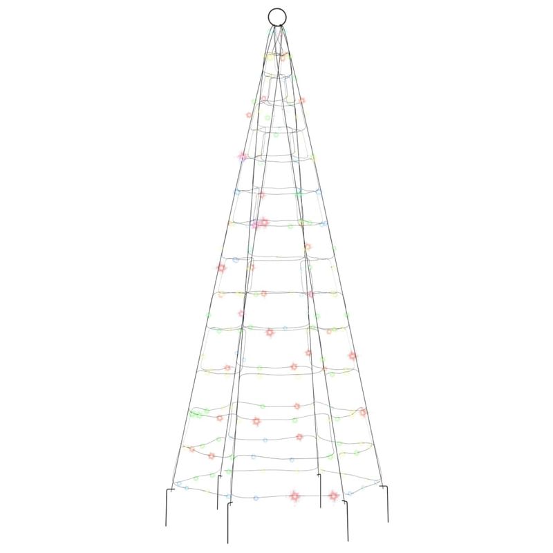 Casa si Gradina - Decoratiuni - Decoratiuni de sezon - Lumina brad de Craciun pe catarg 200 LED-uri multicolor 180 cm - Infinity.ro