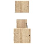 Casa si Gradina - Mobilier - Biblioteci si rafturi - Rafturi - Rafturi de perete cu bare, 2 buc, stejar sonoma, 80x16x14 cm - Infinity.ro