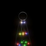 Casa si Gradina - Decoratiuni - Decoratiuni de sezon - Lumina brad de Craciun pe catarg 200 LED-uri multicolor 180 cm - Infinity.ro