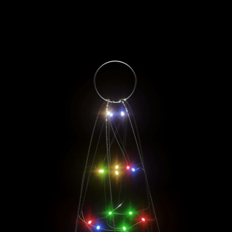 Casa si Gradina - Decoratiuni - Decoratiuni de sezon - Lumina brad de Craciun pe catarg 200 LED-uri multicolor 180 cm - Infinity.ro