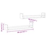 Casa si Gradina - Mobilier - Biblioteci si rafturi - Rafturi - Rafturi de perete cu bare, 2 buc, stejar sonoma, 80x16x14 cm - Infinity.ro