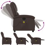 Ingrijire personala si Cosmetice - Sanatate si wellness - Articole wellness - Fotolii de masaj - Fotoliu de masaj rabatabil, maro, piele ecologica - Infinity.ro