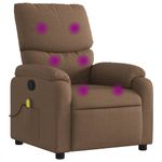Ingrijire personala si Cosmetice - Sanatate si wellness - Articole wellness - Fotolii de masaj - Fotoliu de masaj rabatabil, maro, material textil - Infinity.ro