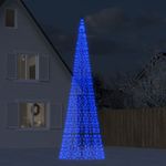 Casa si Gradina - Decoratiuni - Decoratiuni de sezon - Lumina brad de Craciun pe catarg 1534 LED-uri albastru 500 cm - Infinity.ro