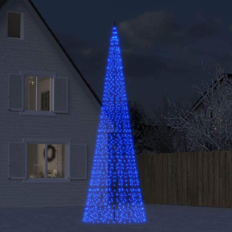 Casa si Gradina - Decoratiuni - Decoratiuni de sezon - Lumina brad de Craciun pe catarg 1534 LED-uri albastru 500 cm - Infinity.ro