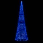 Casa si Gradina - Decoratiuni - Decoratiuni de sezon - Lumina brad de Craciun pe catarg 1534 LED-uri albastru 500 cm - Infinity.ro