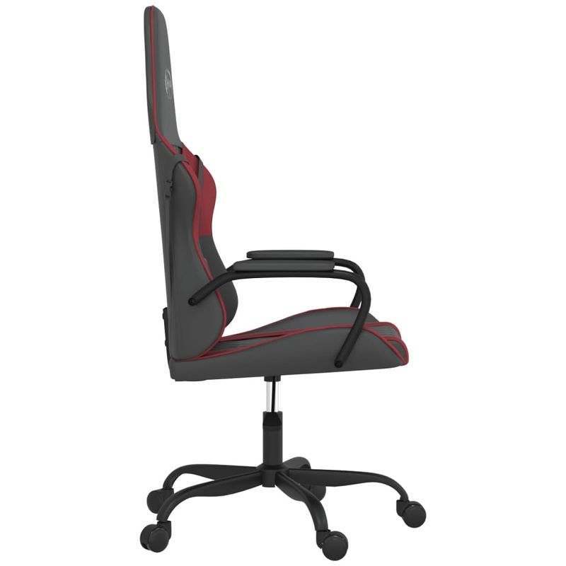 PC, gaming si accesorii - Gaming - Accesorii gaming - Scaune gaming - Scaun de gaming de masaj, negru si rosu vin, piele ecologica - Infinity.ro