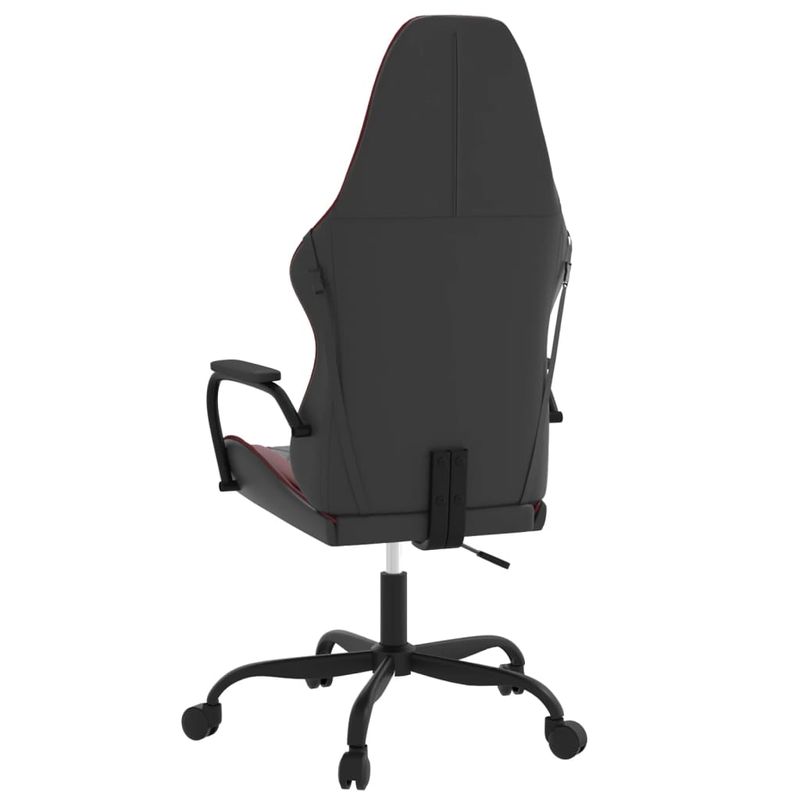 PC, gaming si accesorii - Gaming - Accesorii gaming - Scaune gaming - Scaun de gaming de masaj, negru si rosu vin, piele ecologica - Infinity.ro