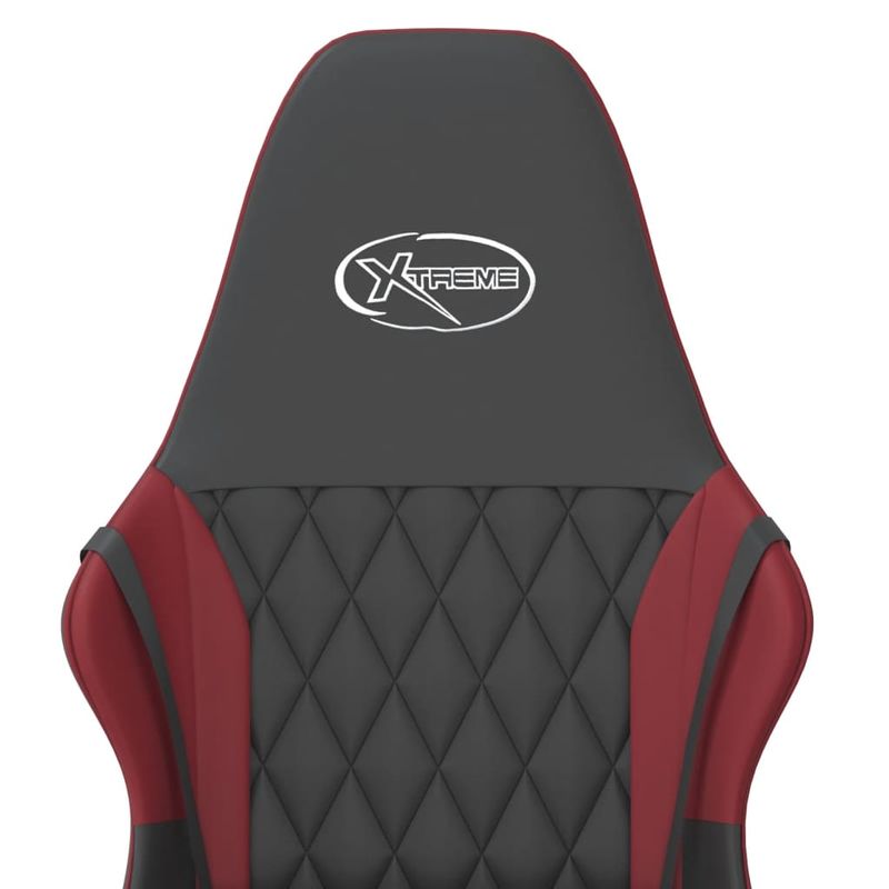 PC, gaming si accesorii - Gaming - Accesorii gaming - Scaune gaming - Scaun de gaming de masaj, negru si rosu vin, piele ecologica - Infinity.ro
