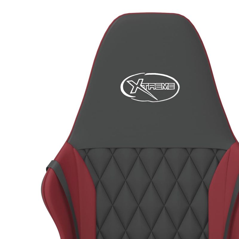 PC, gaming si accesorii - Gaming - Accesorii gaming - Scaune gaming - Scaun de gaming de masaj, negru si rosu vin, piele ecologica - Infinity.ro