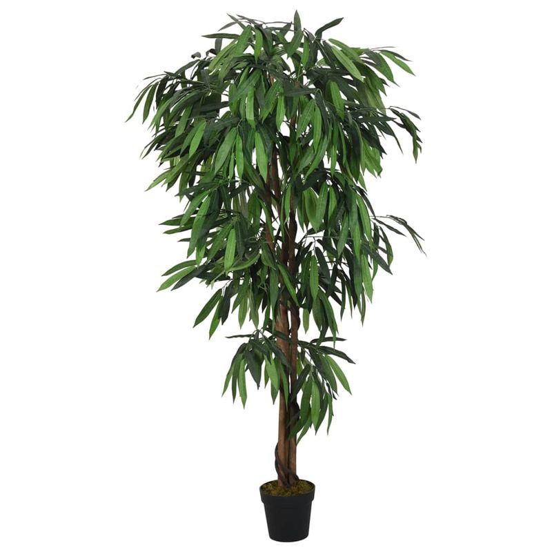 Casa si Gradina - Decoratiuni - Obiecte decorative - Plante artificiale - Arbore de mango artificial 300 de frunze 80 cm verde - Infinity.ro
