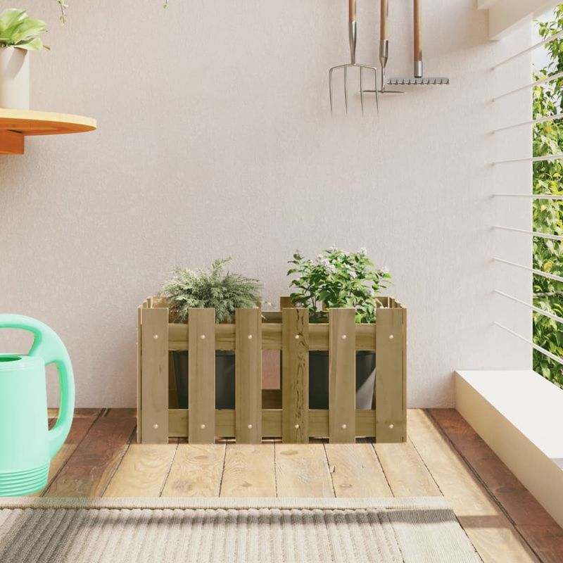Casa si Gradina - Gradinarit si plante - Plante si ghivece - Ghivece si suporturi - Jardiniera gradina design gard 60x30x30cm lemn de pin impregnat - Infinity.ro