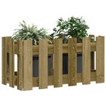 Casa si Gradina - Gradinarit si plante - Plante si ghivece - Ghivece si suporturi - Jardiniera gradina design gard 60x30x30cm lemn de pin impregnat - Infinity.ro