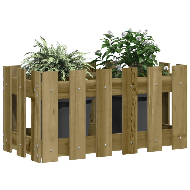 Casa si Gradina - Gradinarit si plante - Plante si ghivece - Ghivece si suporturi - Jardiniera gradina design gard 60x30x30cm lemn de pin impregnat - Infinity.ro