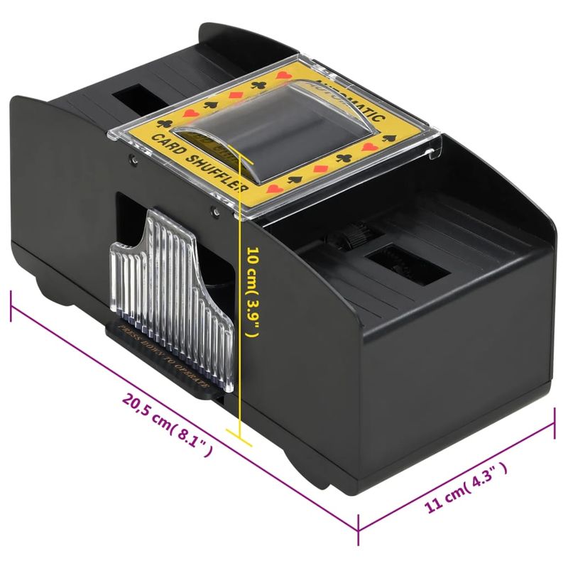 Jucarii, Copii si Bebe - Jucarii si jocuri - Jocuri si puzzle - Jocuri de societate - Aparat automat de amestecat carti, negru, 2 pachete - Infinity.ro