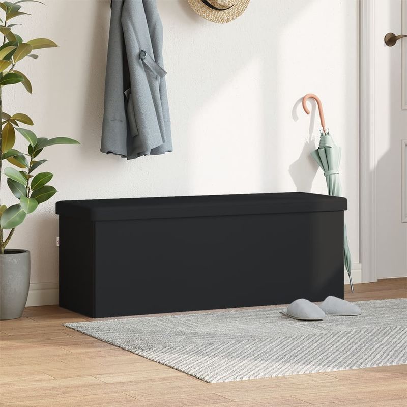 Casa si Gradina - Mobilier - Canapele si coltare - Banchete - Banca de depozitare, negru, PVC - Infinity.ro