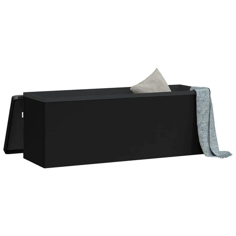 Casa si Gradina - Mobilier - Canapele si coltare - Banchete - Banca de depozitare, negru, PVC - Infinity.ro
